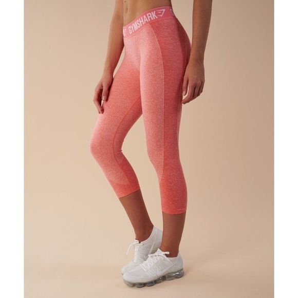 Gymshark Flex low rise cropped leggings size XS pink workout gym leggings​ - Picture 1 of 10